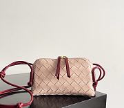 Fortok Bottega Veneta Concert Pouch Pink Beige/Red 18.5*11.5*8.5cm - 1