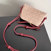 Fortok Bottega Veneta Concert Pouch Pink Beige/Red 18.5*11.5*8.5cm - 4