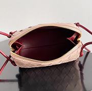 Fortok Bottega Veneta Concert Pouch Pink Beige/Red 18.5*11.5*8.5cm - 5