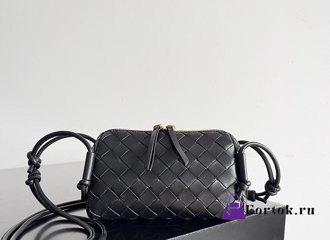 Fortok Bottega Veneta Concert Pouch Black 18.5*11.5*8.5cm  - 1