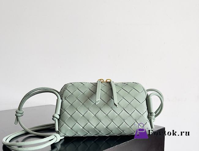 Fortok Bottega Veneta Concert Pouch Green Mint 18.5*11.5*8.5cm   - 1