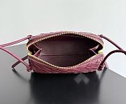 Fortok Bottega Veneta Concert Pouch Burgundy White Heart 18.5*11.5*8.5cm  - 2