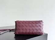 Fortok Bottega Veneta Concert Pouch Burgundy White Heart 18.5*11.5*8.5cm  - 4