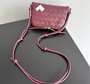 Fortok Bottega Veneta Concert Pouch Burgundy White Heart 18.5*11.5*8.5cm  - 5