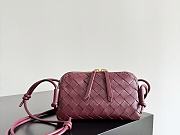 Fortok Bottega Veneta Concert Pouch Burgundy 18.5*11.5*8.5cm  - 1
