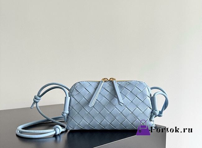 Fortok Bottega Veneta Concert Pouch Light Blue 18.5*11.5*8.5cm  - 1