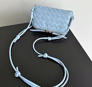 Fortok Bottega Veneta Concert Pouch Light Blue 18.5*11.5*8.5cm  - 2