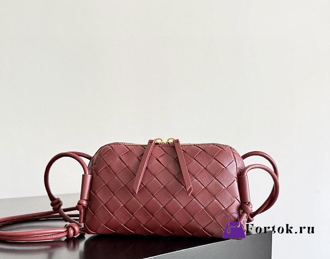 Fortok Bottega Veneta Concert Pouch Red 18.5*11.5*8.5cm  - 1