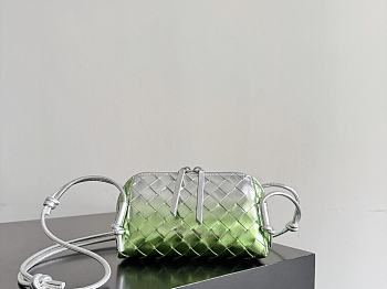 Fortok Bottega Veneta Concert Pouch Fresh Mint/ Silver 18.5*11.5*8.5cm 