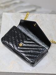 Fortok YSL Saint Laurent Mini College Shiny Leather Black 20×13×3cm - 6