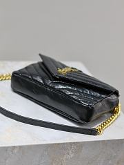Fortok YSL Saint Laurent Mini College Shiny Leather Black 20×13×3cm - 5