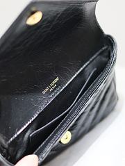 Fortok YSL Saint Laurent Mini College Shiny Leather Black 20×13×3cm - 3