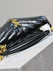 Fortok YSL Saint Laurent Mini College Shiny Leather Black 20×13×3cm - 2