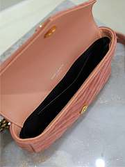 Fortok YSL Saint Laurent Mini College Shiny Suede Orange Pink 20×13×3cm  - 6