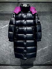 Fortok Moncler Cavettaz long down jacket Black/Pink - 1