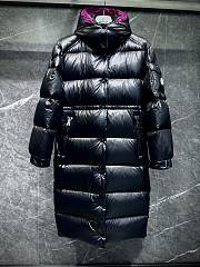 Fortok Moncler Cavettaz long down jacket Black/Pink - 2