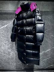 Fortok Moncler Cavettaz long down jacket Black/Pink - 3