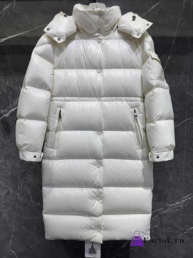 Fortok Moncler Cavettaz long down jacket White - 1