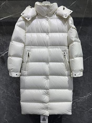 Fortok Moncler Cavettaz long down jacket White