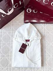 Fortok Gucci 25SS Embossed GG Technical Jersey White Jacket - 6