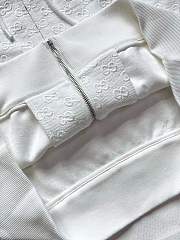 Fortok Gucci 25SS Embossed GG Technical Jersey White Jacket - 2