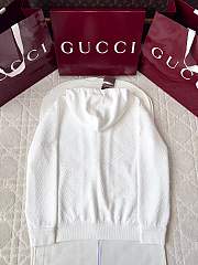 Fortok Gucci 25SS Embossed GG Technical Jersey White Jacket - 3