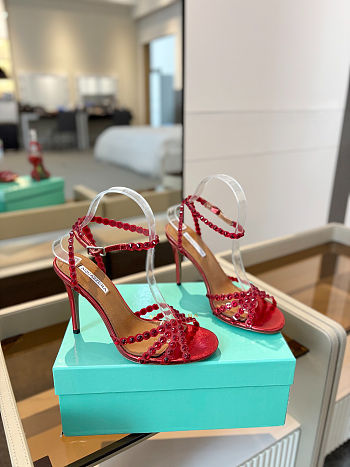 Fortok Tequila Sandal 105 Shiny Red
