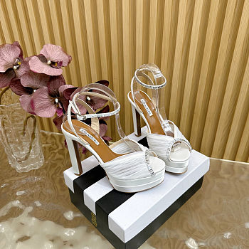 Fortok Aquazzura Be Mine Plateau 130 sandals White 13.5cm heels