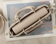 Fortok Dior Small Lady D-Joy Bag Powder Beige 22 x 11 x 6 cm  - 5