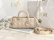 Fortok Dior Small Lady D-Joy Bag Powder Beige 22 x 11 x 6 cm  - 4