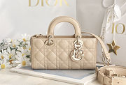 Fortok Dior Small Lady D-Joy Bag Powder Beige 22 x 11 x 6 cm  - 2