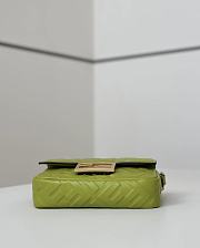 Fortok Fendi Baguette FF Logo Banana Green 19×5×12cm - 6