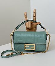 Fortok Fendi Baguette FF Logo Banana Blue 19×5×12cm - 1