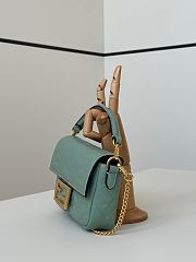Fortok Fendi Baguette FF Logo Banana Blue 19×5×12cm - 4