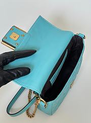 Fortok Fendi Baguette FF Logo Banana Baby Blue 19×5×12cm - 2