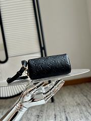 Fortok Louis Vuitton Nano Speedy Black In Gold Hardware 10 x 7.5 x 16cm - 3