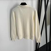 Fortok Loro Piana Knit Suit Polo + high-waist straight pants with belt Cream - 6