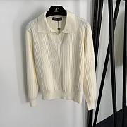 Fortok Loro Piana Knit Suit Polo + high-waist straight pants with belt Cream - 5