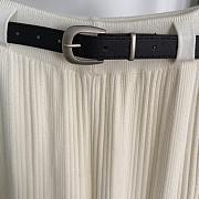 Fortok Loro Piana Knit Suit Polo + high-waist straight pants with belt Cream - 3