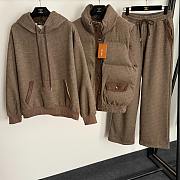 Fortok Loro Piana three-piece suit Brown 01 - 1