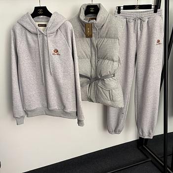 Fortok Loro Piana three-piece suit Grey 02 