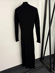 Fortok Loro Piana knitted long sleeve dress Black - 2