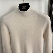 Fortok Loro Piana turtleneck slim long sleeve cashmere knit bottoming shirt Cream  - 3