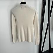 Fortok Loro Piana turtleneck slim long sleeve cashmere knit bottoming shirt Cream  - 2