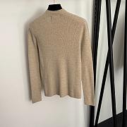 Fortok Loro Piana turtleneck slim long sleeve cashmere knit bottoming shirt Light Brown - 2