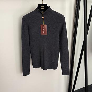 Fortok Loro Piana turtleneck slim long sleeve cashmere knit bottoming shirt Grey