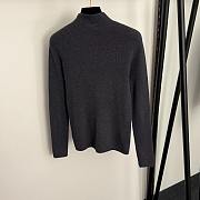 Fortok Loro Piana turtleneck slim long sleeve cashmere knit bottoming shirt Grey - 2