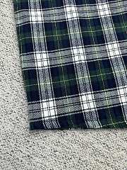 Fortok Balenciaga Copy Jacquard Double Layer Check Shirt Jacket Green - 4