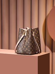 Fortok Louis Vuitton NéoNoé MM bag in Monogram canvas with a pink interior and trim 26*26*17.5cm - 2