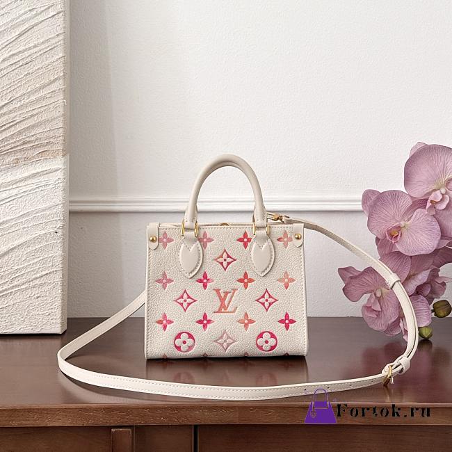 Fortok Louis Vuitton OnTheGo White Red 18x15x8.5cm - 1